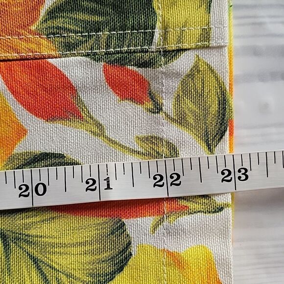 Coldwater Creek jean jacket tropical floral print - orange & yellow Size S - Picture 9 of 9